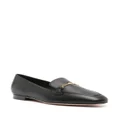 Bally Emblem chain-detail leather loafers - Black