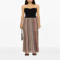 Missoni striped pleated maxi skirt - Brown