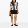 Moschino striped knitted T-shirt - Black