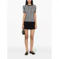 Moschino striped knitted T-shirt - Black