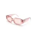 Linda Farrow x The Attico Blake rectangle-frame sunglasses - Pink