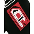 Diesel K-Peff intarsia-logo scarf - Black