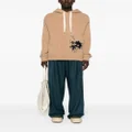 Jil Sander floral-print drawstring hoodie - Brown