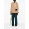 Jil Sander floral-print drawstring hoodie - Brown
