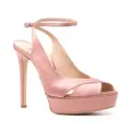 Casadei Flora Jolly 155mm satin sandals - Pink