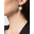 Simone Rocha heart-pendant drop earrings - Silver