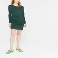P.A.R.O.S.H. ruched long-sleeve mini dress - Green