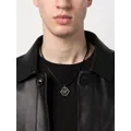 Philipp Plein Hexagon logo-charm necklace - Black