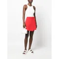 adidas side-stripe logo skirt - Red