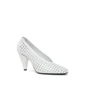 Proenza Schouler 85mm perforated leather pumps - White