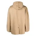 Thom Browne detachable-hood cotton coat - Neutrals