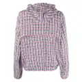 Thom Browne check-pattern hooded jacket - White
