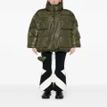 Cynthia Rowley cargo-pocket puffer coat - Green