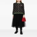 CHANEL Pre-Owned 2013 diamond-pattern cashmere cardigan - Black