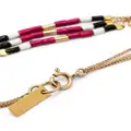 ISABEL MARANT triple-chain beaded bracelet - Pink