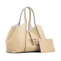 Tod's T Timeless leather tote bag - Neutrals