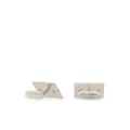 Dolce & Gabbana logo-engraved rectangle-shape cufflinks - Silver