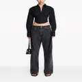 Dion Lee cropped corset-style shirt - Black