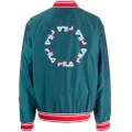 Fila logo-embroidered bomber jacket - Green