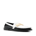 Moschino two-tone leather loafers - White