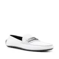 Moschino logo-embellished loafers - White