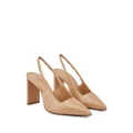 Schutz pointed-toe slingback leather pumps - Neutrals