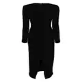 Roland Mouret curved-neckline wool midi dress - Black