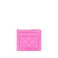 Love Moschino logo-plaque quilted wallet - Pink