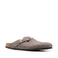 Birkenstock Boston buckle-embellished slippers - Brown