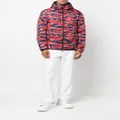 Moncler reversible graphic-print padded jacket - Blue