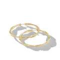 David Yurman 18kt yellow gold Infinity diamond hoop earrings