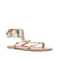 K. Jacques metallic finish ankle-fastening sandals - Gold