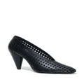 Proenza Schouler 85mm perforated leather pumps - Black