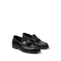 Jimmy Choo Addie logo-plaque leather loafers - Black