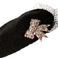 Jennifer Behr Mimi bow-embellished beret - Black