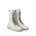 Brunello Cucinelli leather ankle boots - White