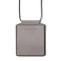 Brunello Cucinelli logo-debossed leather case - Grey