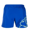 Sundek logo-patch elasticated swim shorts - Blue