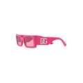 Dolce & Gabbana Eyewear crystal-embellished rectangle-frame sunglasses - Pink