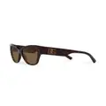 Dolce & Gabbana Eyewear tortoiseshell-effect butterfly-frame sunglasses - Brown