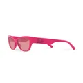 Dolce & Gabbana Eyewear logo-embossed butterfly-frame sunglasses - Pink