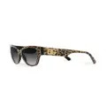 Dolce & Gabbana Eyewear leopard-print butterfly-frame sunglasses - Brown