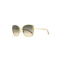 Jimmy Choo Eyewear Alexis glitter-detail sunglasses - Gold