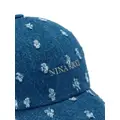 Nina Ricci distressed-effect denim baseball cap - Blue
