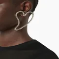 Nina Ricci heart rhinestone-embellished earrings - Silver