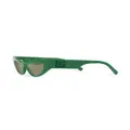 Dolce & Gabbana Eyewear logo-embossed cat-eye frame sunglasses - Green