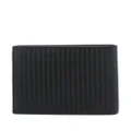 Giorgio Armani wavy-embossed bi-fold wallet - Black