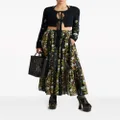 ETRO floral-print cotton maxi skirt - Black