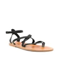 K. Jacques strappy flat leather sandals - Black