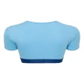Dsquared2 logo-waistband cropped top - Blue